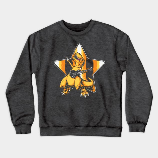 Tyrannosaurus Rocks Crewneck Sweatshirt by obvian